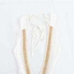 Printed Tassel Long Sleeveless Dress