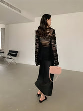 Transparenter, locker gestrickter Pullover