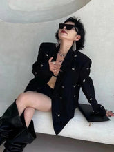 Blazer mit silbernen Herzen