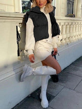 Ärmellose, kurze Pufferjacke