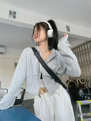 Weicher, kurzer Hoodie für Mädchen