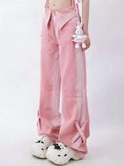 Soft Girl Jeans mit umgeschlagener Taille