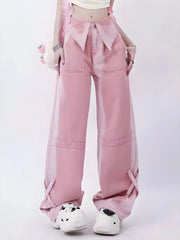 Soft Girl Jeans mit umgeschlagener Taille