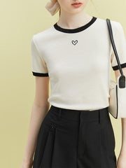 Camiseta minimalista con corazón de Soft Girl