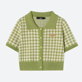 Kurzer Cardigan mit Karomuster von Soft Girl