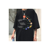 Oversize-T-Shirt mit Sonnensystem