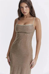 Maxikleid mit funkelnden Pailletten