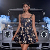Dress Sequined Embroidered Party Short Backless Slip Dress Dress