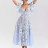 Lace Ruffle Sleeve Dress Casual Loose Party Dress