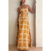 Drawstring Lace up Casual Dress Loose Vacation Dress