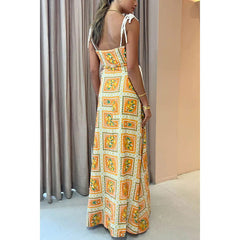 Drawstring Lace up Casual Dress Loose Vacation Dress