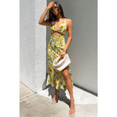 Strap Floral Dress Casual Vacation Backless Dress