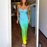 Suspender Sequined Printing Dress Casual Party Dress