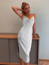 Split Satin Dinner Dress Daily Sling Backless Dress