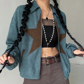 Chaqueta de pana con estrellas