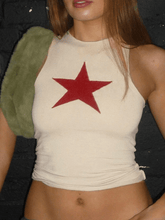 Kurzes Tanktop mit Sternen-Patch