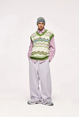 Chaleco tipo suéter esponjoso con estrellas brillantes