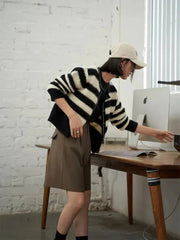 Cárdigan a rayas con botones