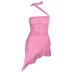 Summer In Paris – Neckholder-Rüschenkleid