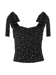 Kurzes Tanktop mit Bindebändern und Herz