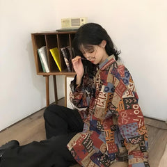 Vintage Abstraktes Design Shirt