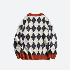 Vintage Argyle Strickpullover