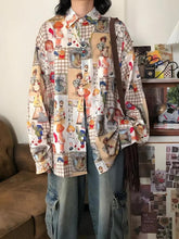 Vintage Cartoon Oversize-Shirt