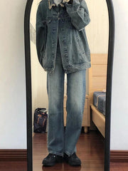 Vintage Denim Jacke mit verschönerten Kanten