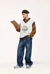 Vintage Genießen Sie Ihre Gestrickte Pullover Weste