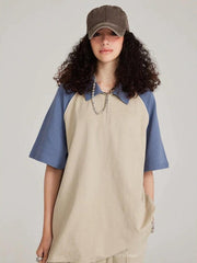 Vintage Poloshirt mit halbem Reißverschluss