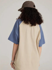 Vintage Poloshirt mit halbem Reißverschluss