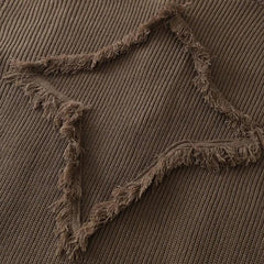 Cárdigan de punto con borlas y bolsillos vintage