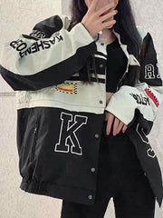 Abnehmbare Jacke mit Vintage-Print