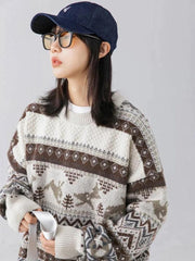 Vintage Kaninchen Strickpullover