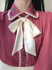 Hemd mit Vintage-Rosenstickerei