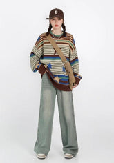 Vintage-Strickpullover mit Stern-Print