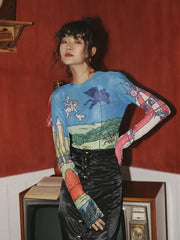 Top de malla Weirdcore Dream