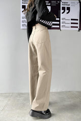 Wide Leg High Waist Casual Jeans