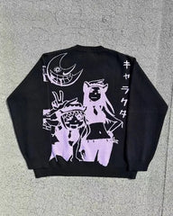 Y2K Anime Strickpullover