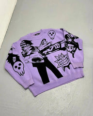 Y2K Anime Strickpullover