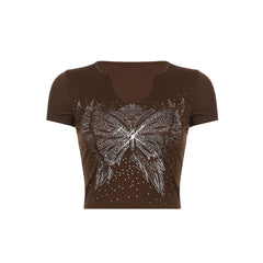 Y2K Schmetterling Crop Top
