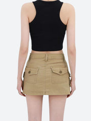 Minifalda vaquera cargo Y2K