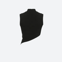 Y2K Asymmetrisches Crop Top aus Cord