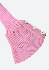 Y2K Crop Cardigan mit abnehmbaren Ärmeln