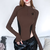 Y2K-Body mit extra langen Ärmeln