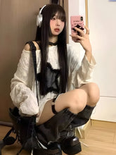 Y2K Grunge Star Distressed Pullover