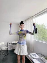 Y2K Minecraft Mesh-Oberteil