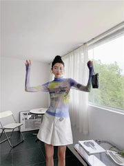 Top de malla de Minecraft Y2K