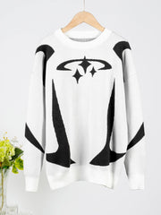 Y2K Star Futuristischer Strickpullover