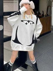 Y2K Star Futuristischer Strickpullover